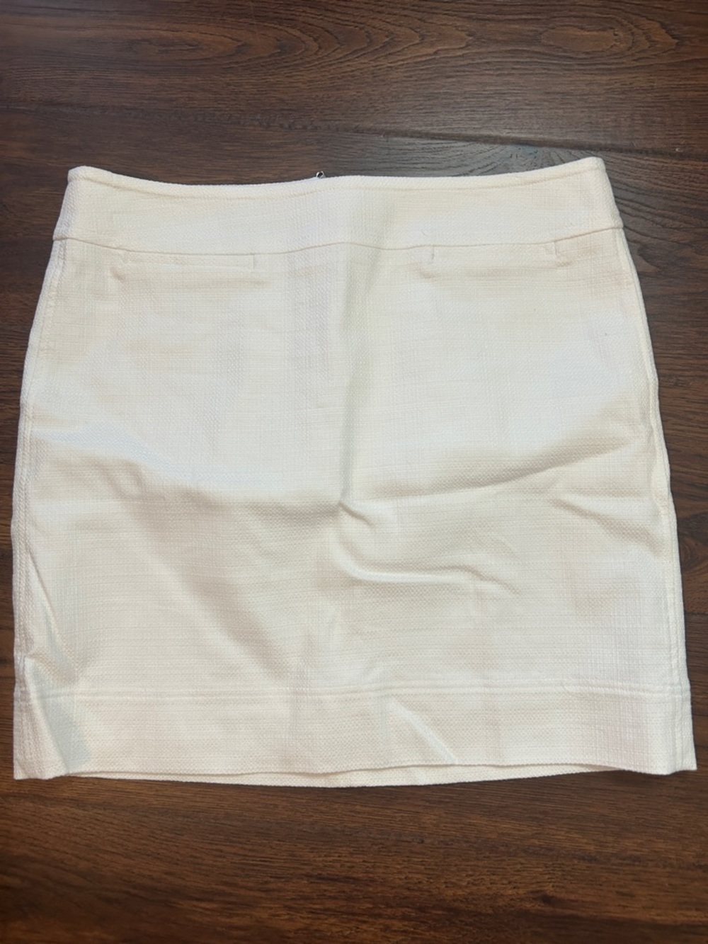 Talbots Cream Textured Mini Skirt